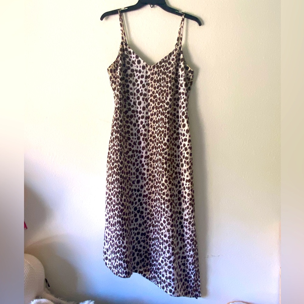 Club Monaco strap dress leopard asymmetrical 4